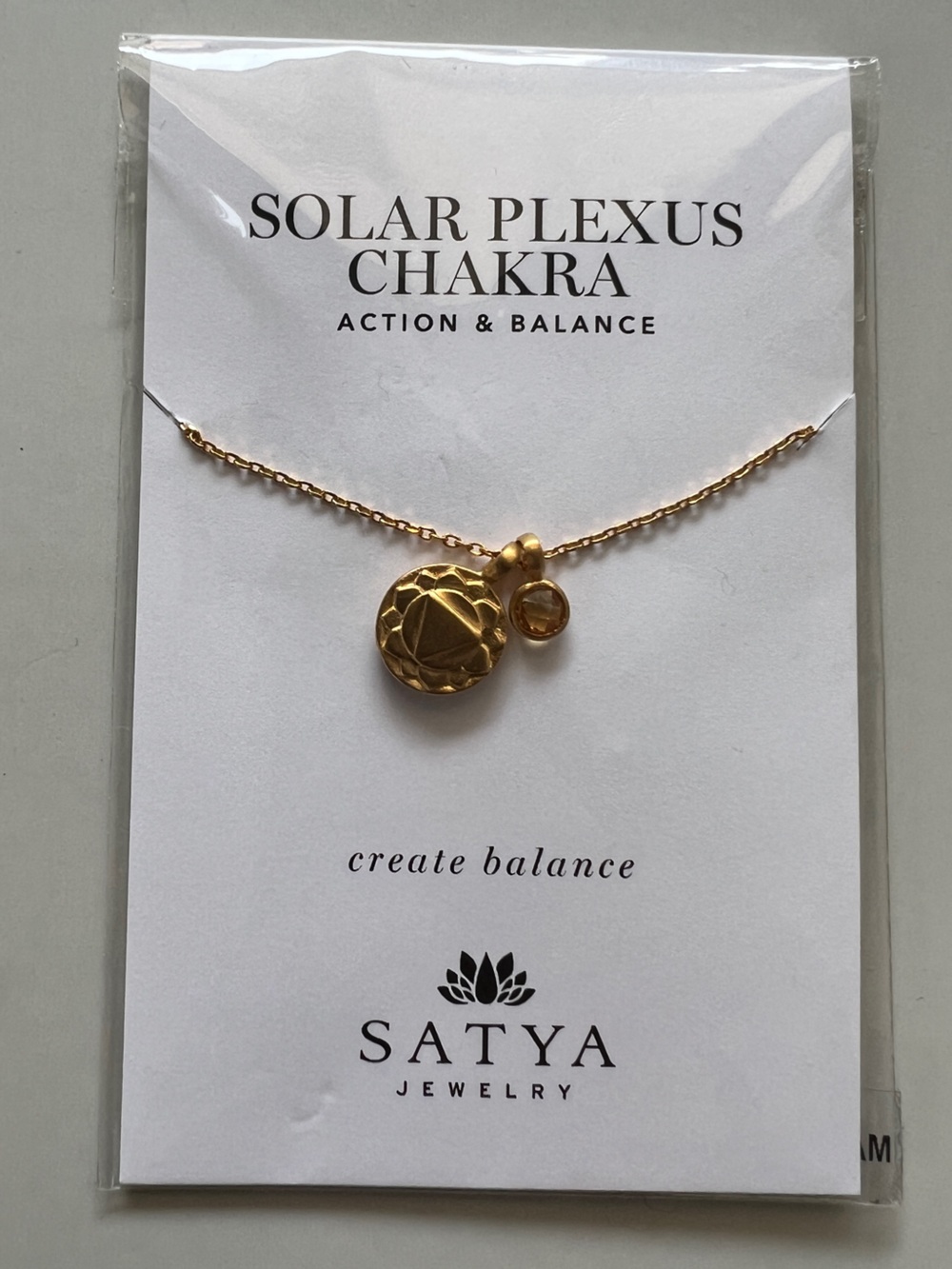 Satya Gold Plated Charm Necklace NWT